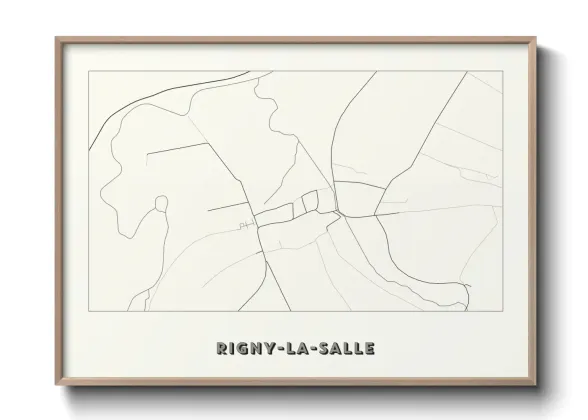 Une affiche de carte sur Rigny-la-Salle