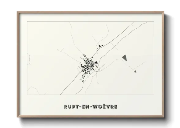 Une affiche de carte sur Rupt-en-Woëvre