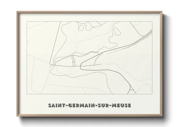 Une affiche de carte sur Saint-Germain-sur-Meuse