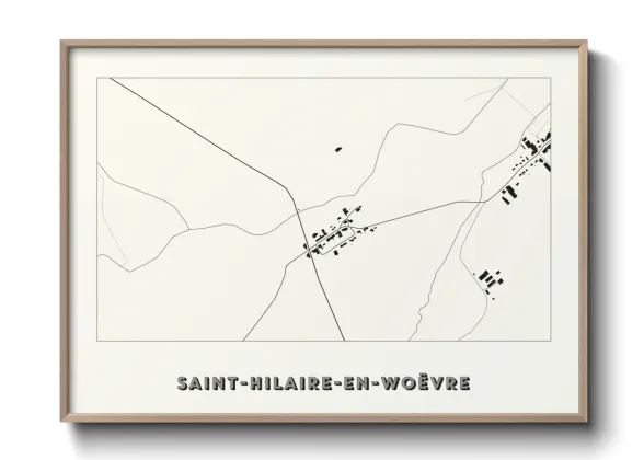 Une affiche de carte sur Saint-Hilaire-en-Woëvre
