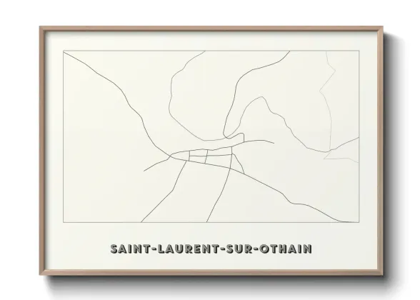 Une affiche de carte sur Saint-Laurent-sur-Othain