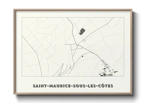 Une affiche de carte sur Saint-Maurice-sous-les-Côtes