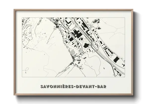 Une affiche de carte sur Savonnières-devant-Bar