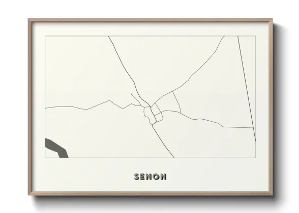 Une affiche de carte sur Senon