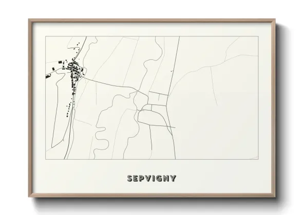 Une affiche de carte sur Sepvigny