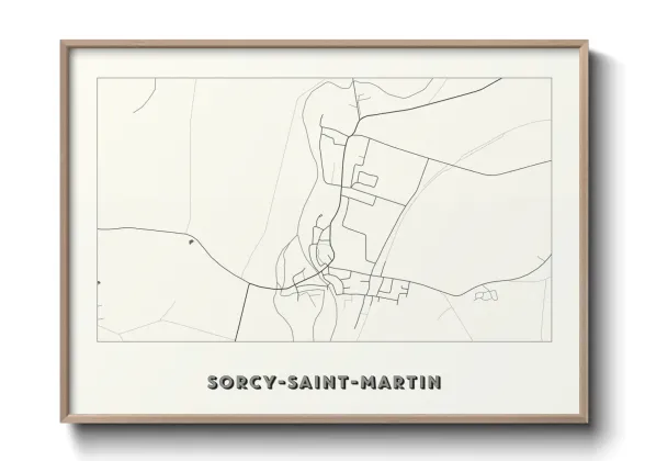Une affiche de carte sur Sorcy-Saint-Martin