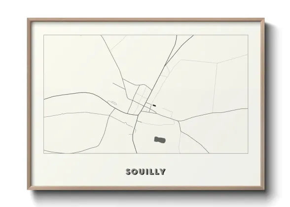 Une affiche de carte sur Souilly