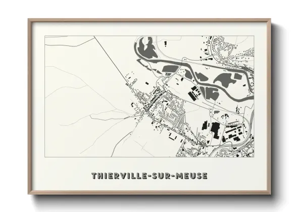Une affiche de carte sur Thierville-sur-Meuse