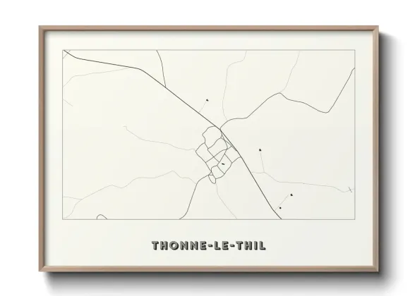 Une affiche de carte sur Thonne-le-Thil