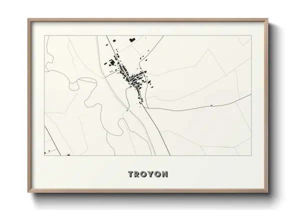 Une affiche de carte sur Troyon