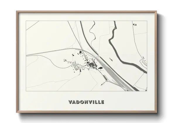 Une affiche de carte sur Vadonville