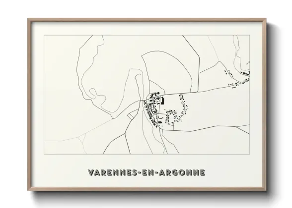 Une affiche de carte sur Varennes-en-Argonne