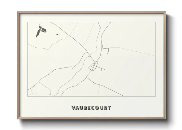 Une affiche de carte sur Vaubecourt