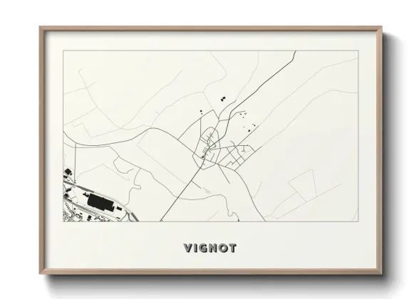 Une affiche de carte sur Vignot