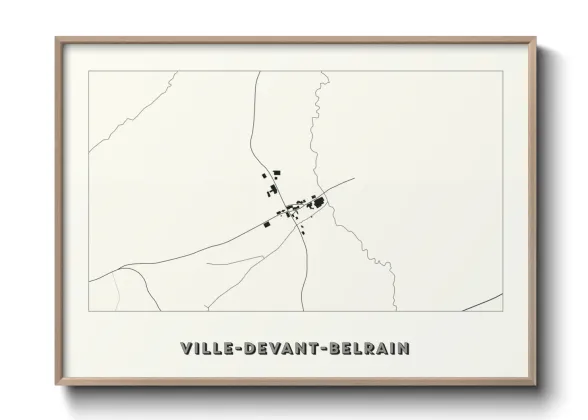 Une affiche de carte sur Ville-devant-Belrain