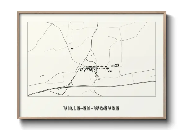 Une affiche de carte sur Ville-en-Woëvre