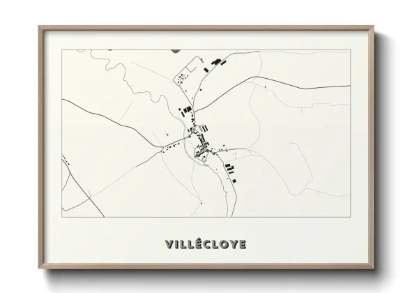Une affiche de carte sur Villécloye