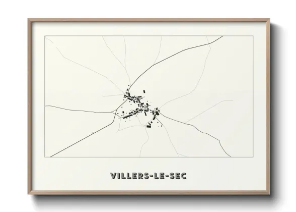 Une affiche de carte sur Villers-le-Sec