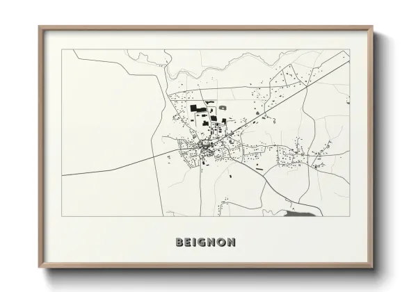Une affiche de carte sur Beignon