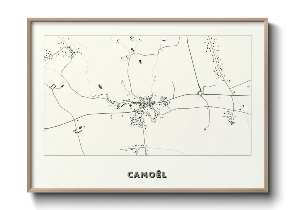 Une affiche de carte sur Camoël