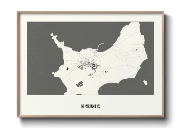Une affiche de carte sur Hœdic