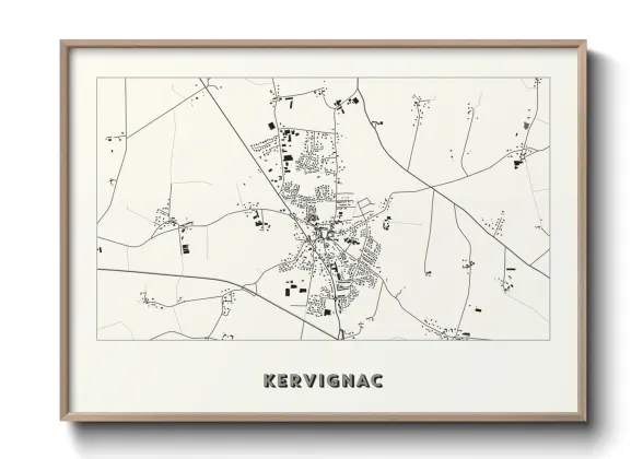 Une affiche de carte sur Kervignac