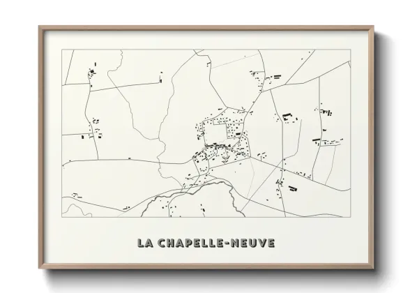 Une affiche de carte sur La Chapelle-Neuve