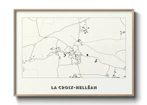Une affiche de carte sur La Croix-Helléan