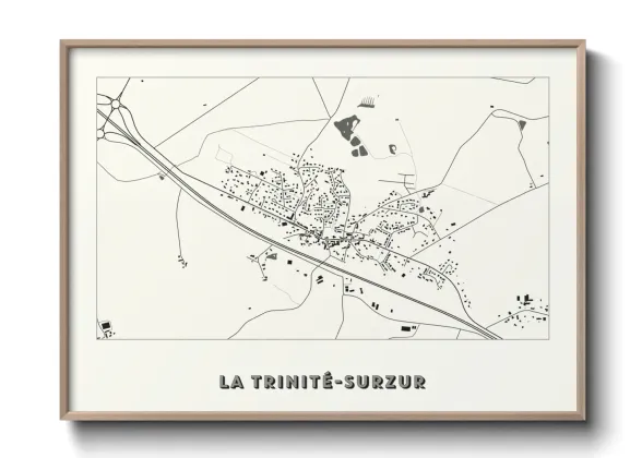 Une affiche de carte sur La Trinité-Surzur