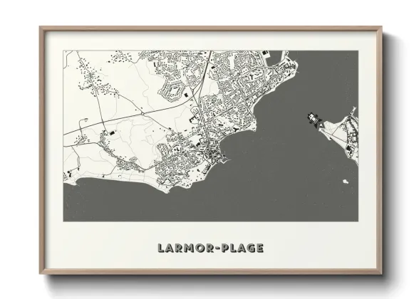 Une affiche de carte sur Larmor-Plage