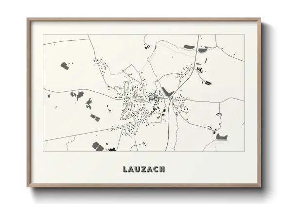Une affiche de carte sur Lauzach