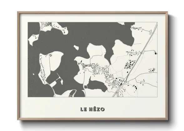 Une affiche de carte sur Le Hézo