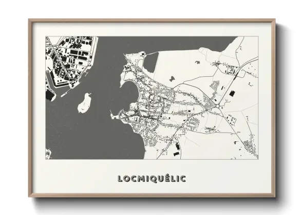 Une affiche de carte sur Locmiquélic