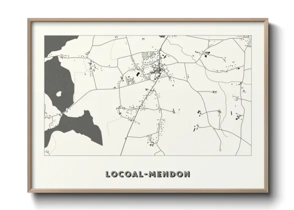Une affiche de carte sur Locoal-Mendon