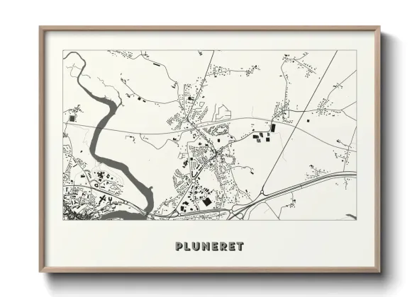 Une affiche de carte sur Pluneret