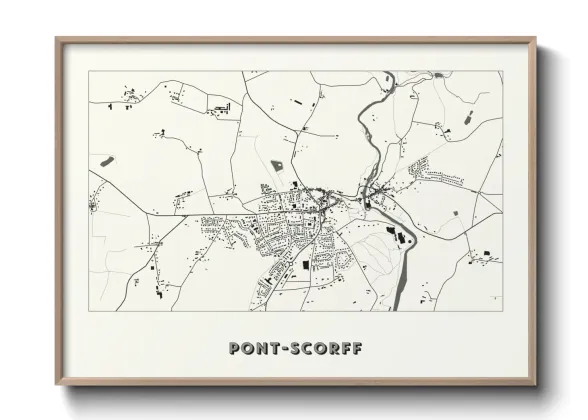 Une affiche de carte sur Pont-Scorff