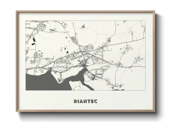 Une affiche de carte sur Riantec