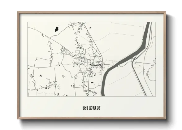 Une affiche de carte sur Rieux