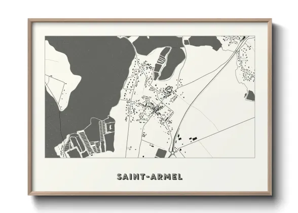 Une affiche de carte sur Saint-Armel