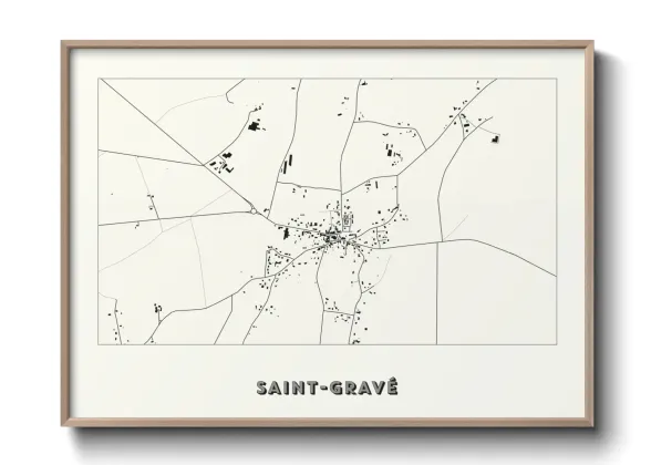 Une affiche de carte sur Saint-Gravé