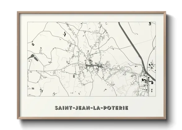 Une affiche de carte sur Saint-Jean-la-Poterie