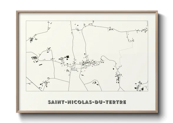 Une affiche de carte sur Saint-Nicolas-du-Tertre