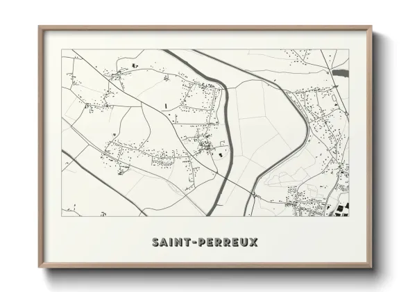 Une affiche de carte sur Saint-Perreux