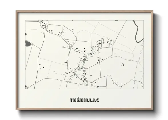 Une affiche de carte sur Théhillac