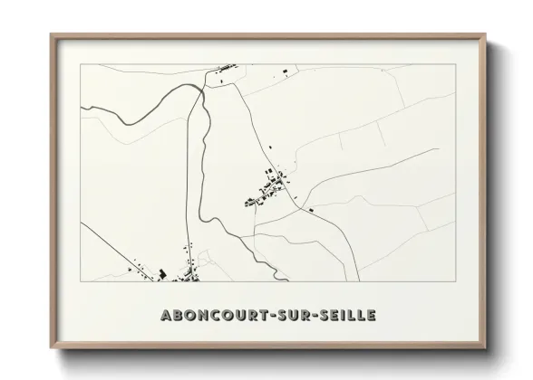 Une affiche de carte sur Aboncourt-sur-Seille