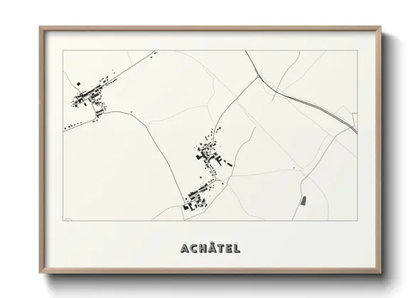 Une affiche de carte sur Achâtel
