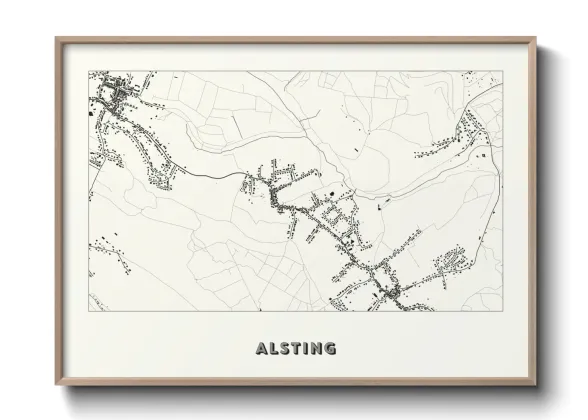 Une affiche de carte sur Alsting