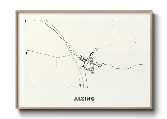 Une affiche de carte sur Alzing