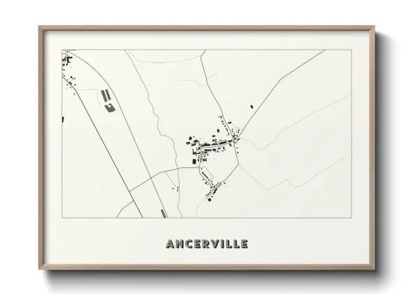 Une affiche de carte sur Ancerville