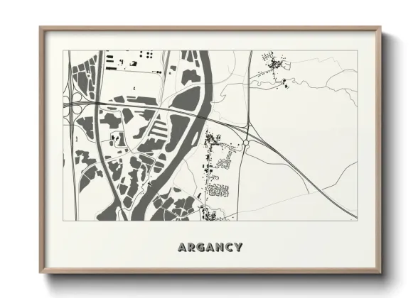 Une affiche de carte sur Argancy